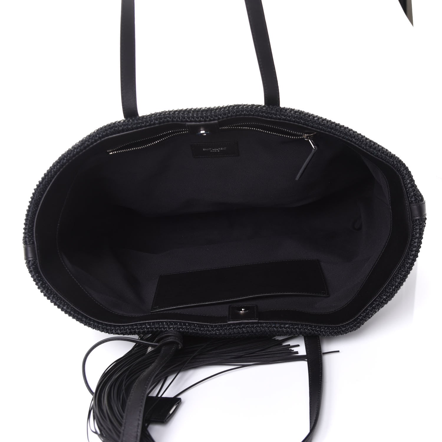 Saint Laurent Raffia Tote Black 7 of 12