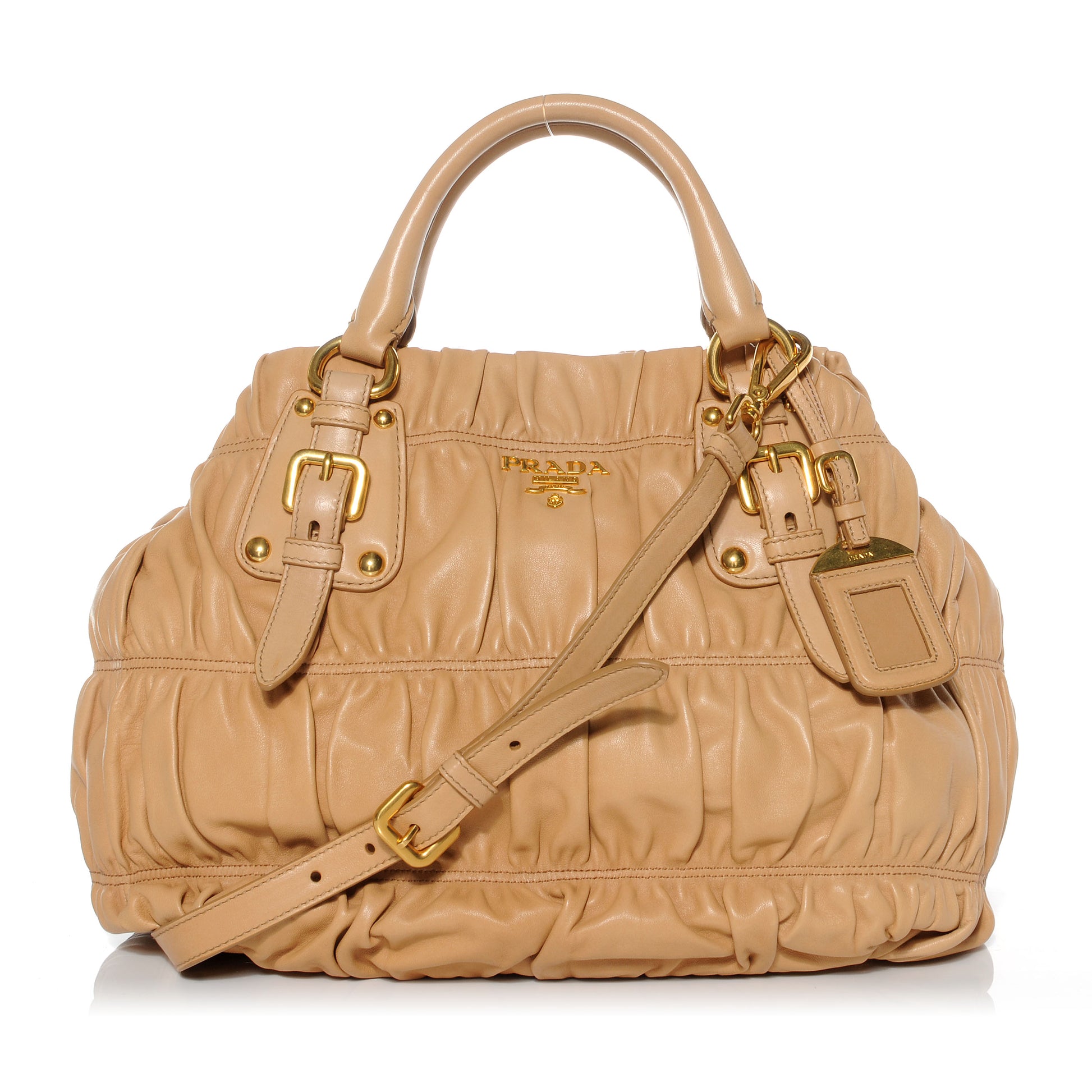 Prada Nappa Gaufre Tote Cuoio 1 of 10