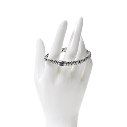 John Hardy Sterling Silver Blue Sapphire 5mm Classic Chain Bracelet 2 of 5