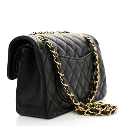 Chanel Lambskin Quilted Small Double Flap Black 3 of 11