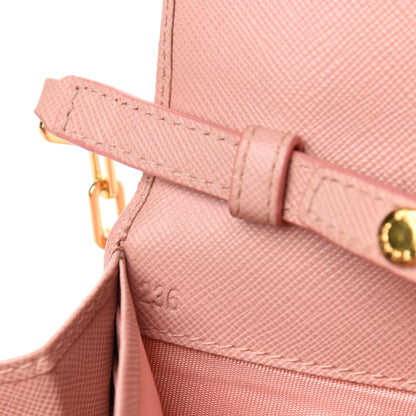 Prada Saffiano Metal Oro Chain Wallet Orchidea 7 of 10