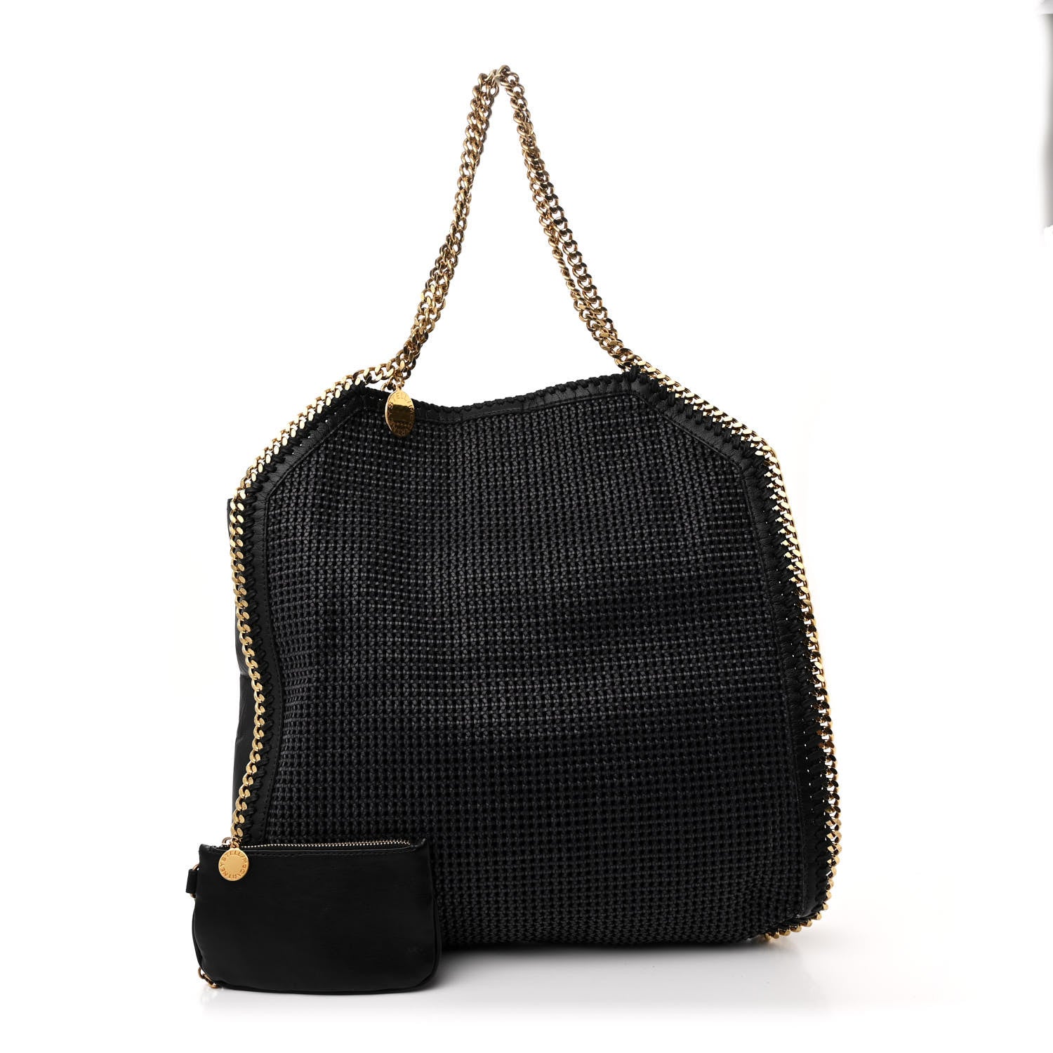 Stella McCartney Eco Alter Nappa Woven Big Falabella Tote Black 3 of 11
