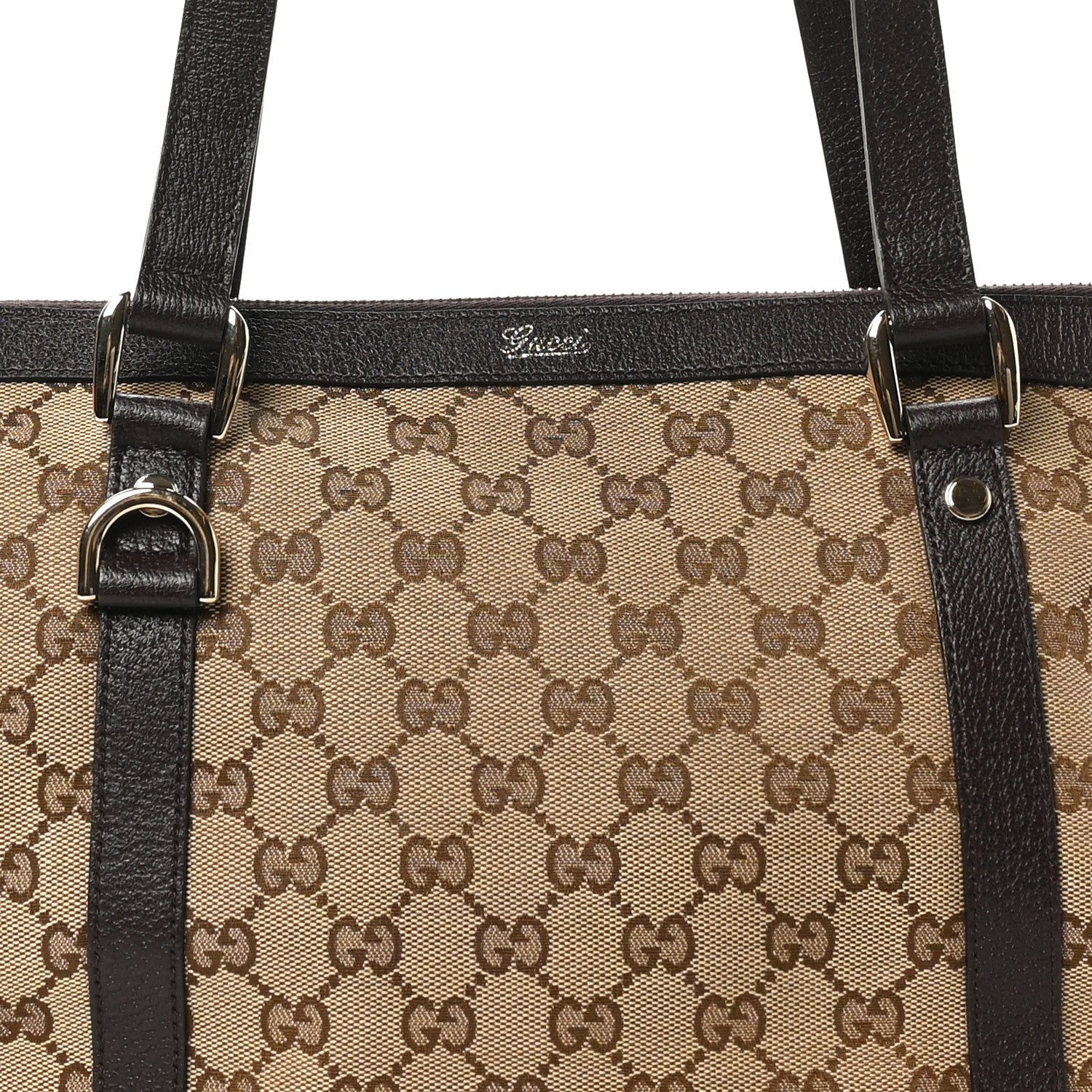 Gucci Monogram Medium Abbey Tote Brown 8 of 10