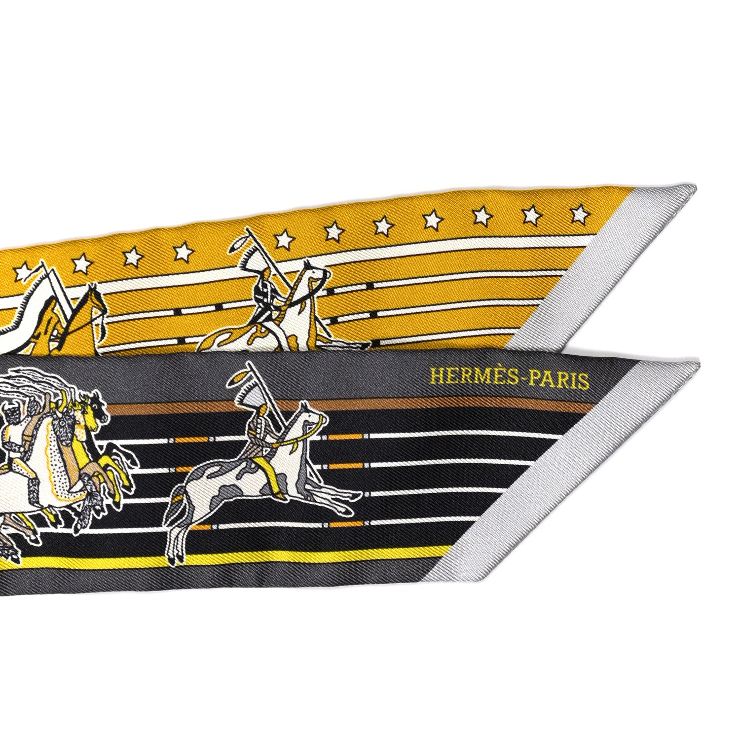 Hermes Silk Pani La Shar Pawnee Twilly Anthracite Gold Black 2 of 4