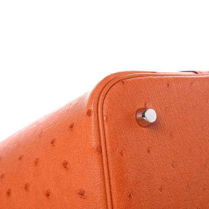 Hermes Ostrich Picotin Lock 22 Orange 8 of 10