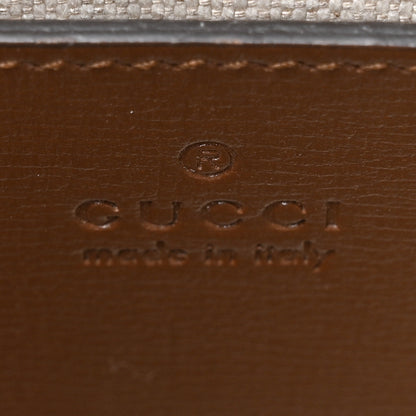 Gucci GG Supreme Monogram Azalea Calfskin Mini Retro Interlocking G Tote Bag Beige Ebony Brown Sugar 6 of 10
