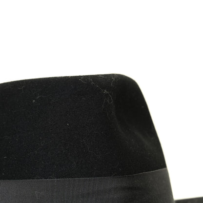 Hermes Rabbit Felt Silk Lucky Charms Hat 58 Black 6 of 6