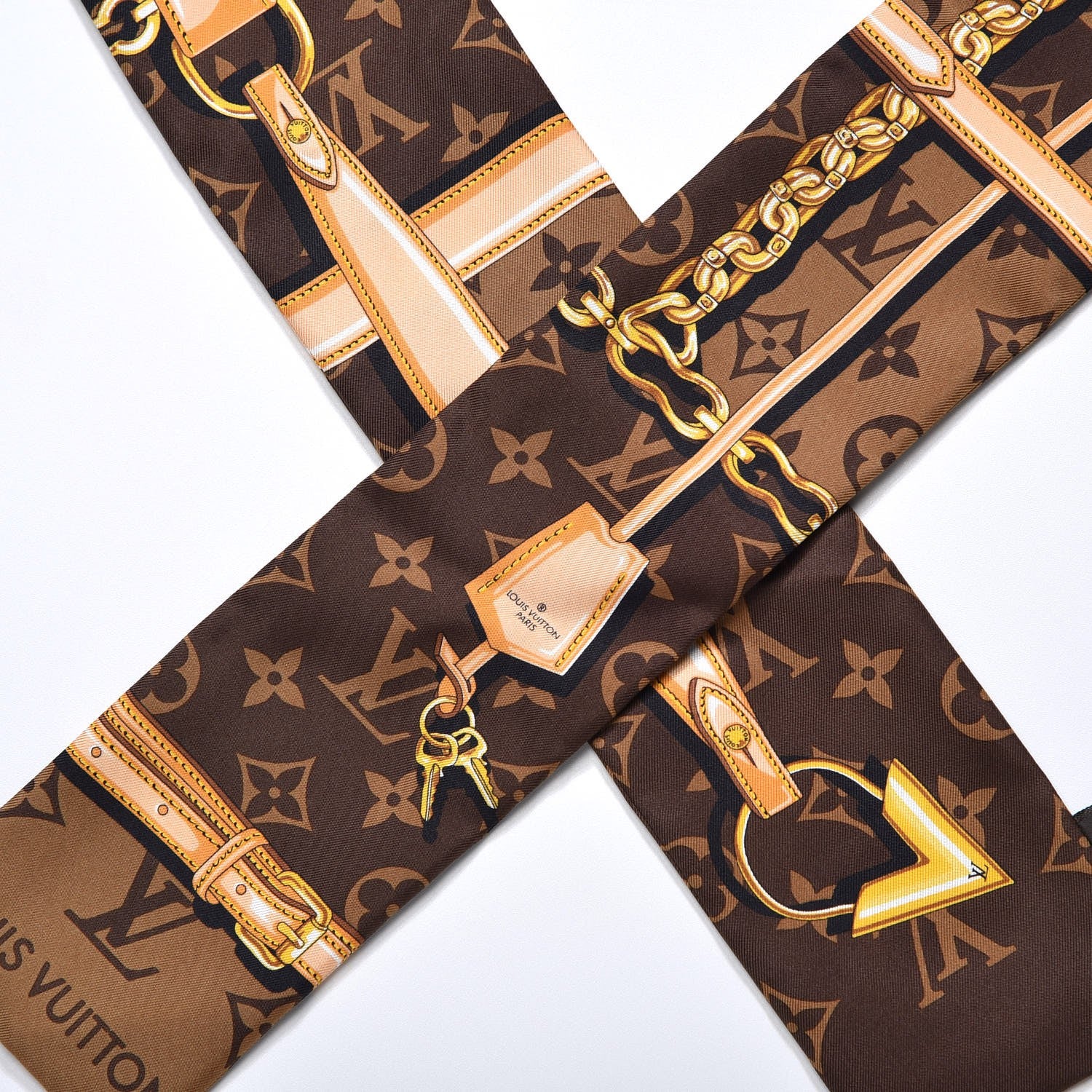 Louis Vuitton Silk Monogram Confidential Bandeau Brown 4 of 5