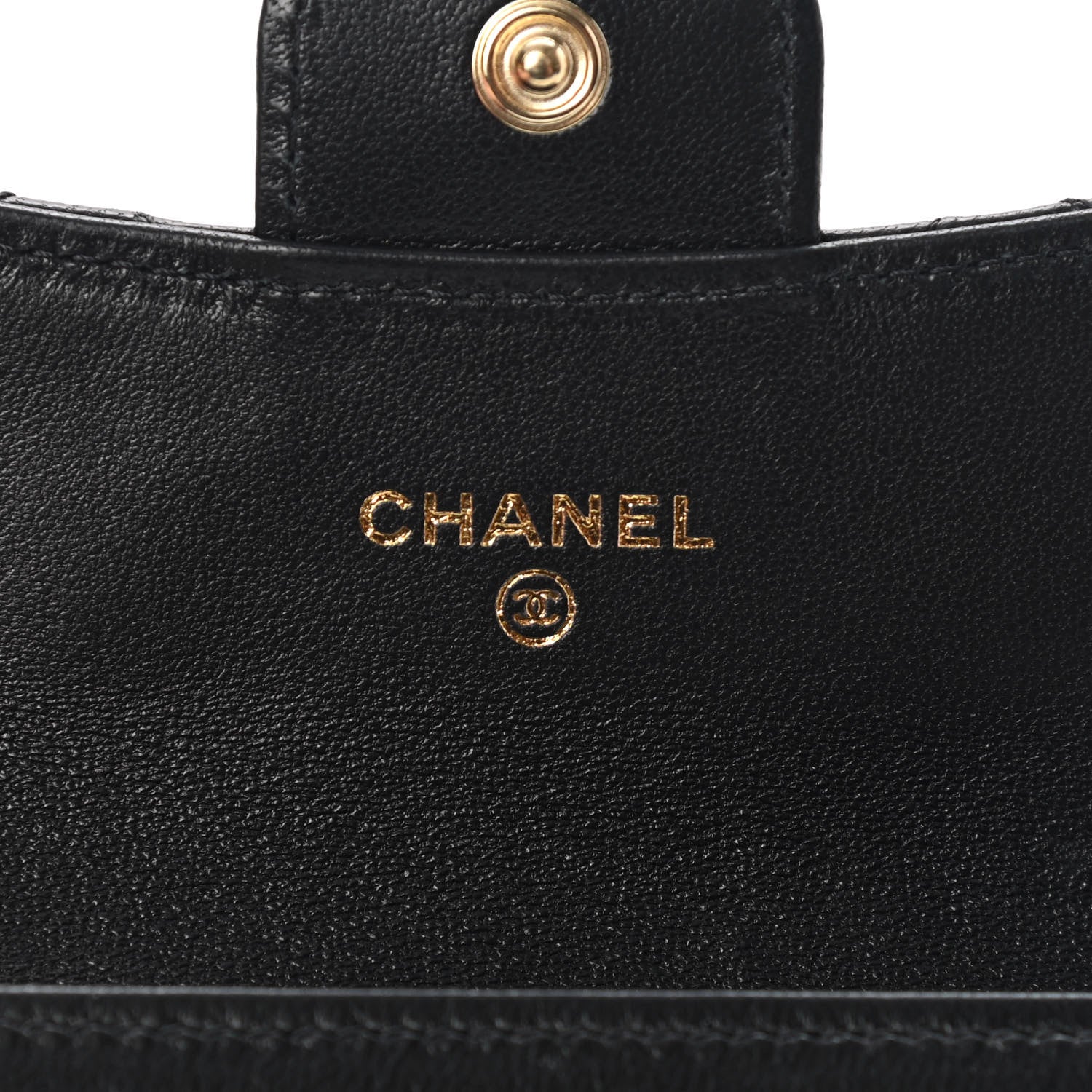 Chanel Lambskin Quilted Flap Card Holder Wallet Black 6 of 11