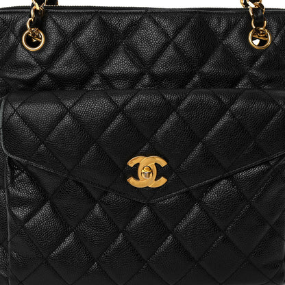 Chanel Caviar Quilted Flap Shoulder Bag Black 7 of 12
