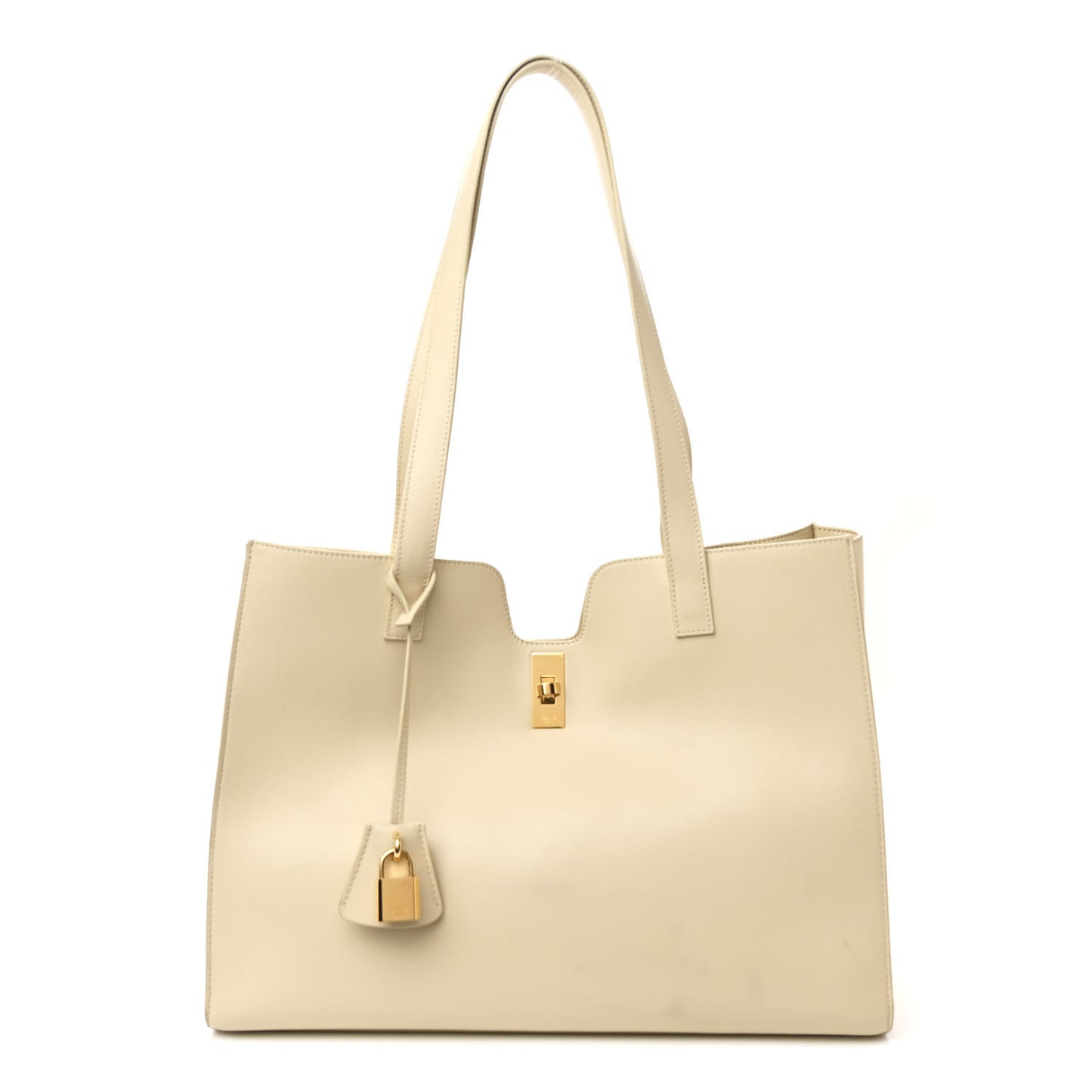 Supple Grained Calfskin Cabas 16 Bag Limestone