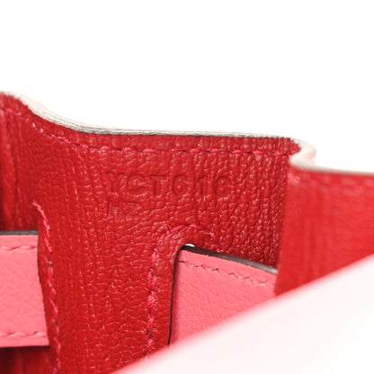 Hermes Evercolor Verso Kelly Retourne 28 Rose D'ete Rouge Exotique 7 of 11