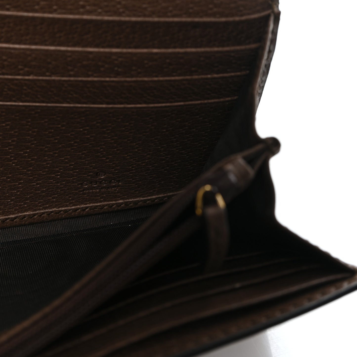 GG Supreme Monogram Web Ophidia Continental Wallet Brown