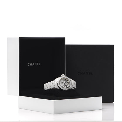 Chanel Stainless Steel Ceramic 33mm J12 Limited Edition Graffiti Quartz Watch White 7 of 7