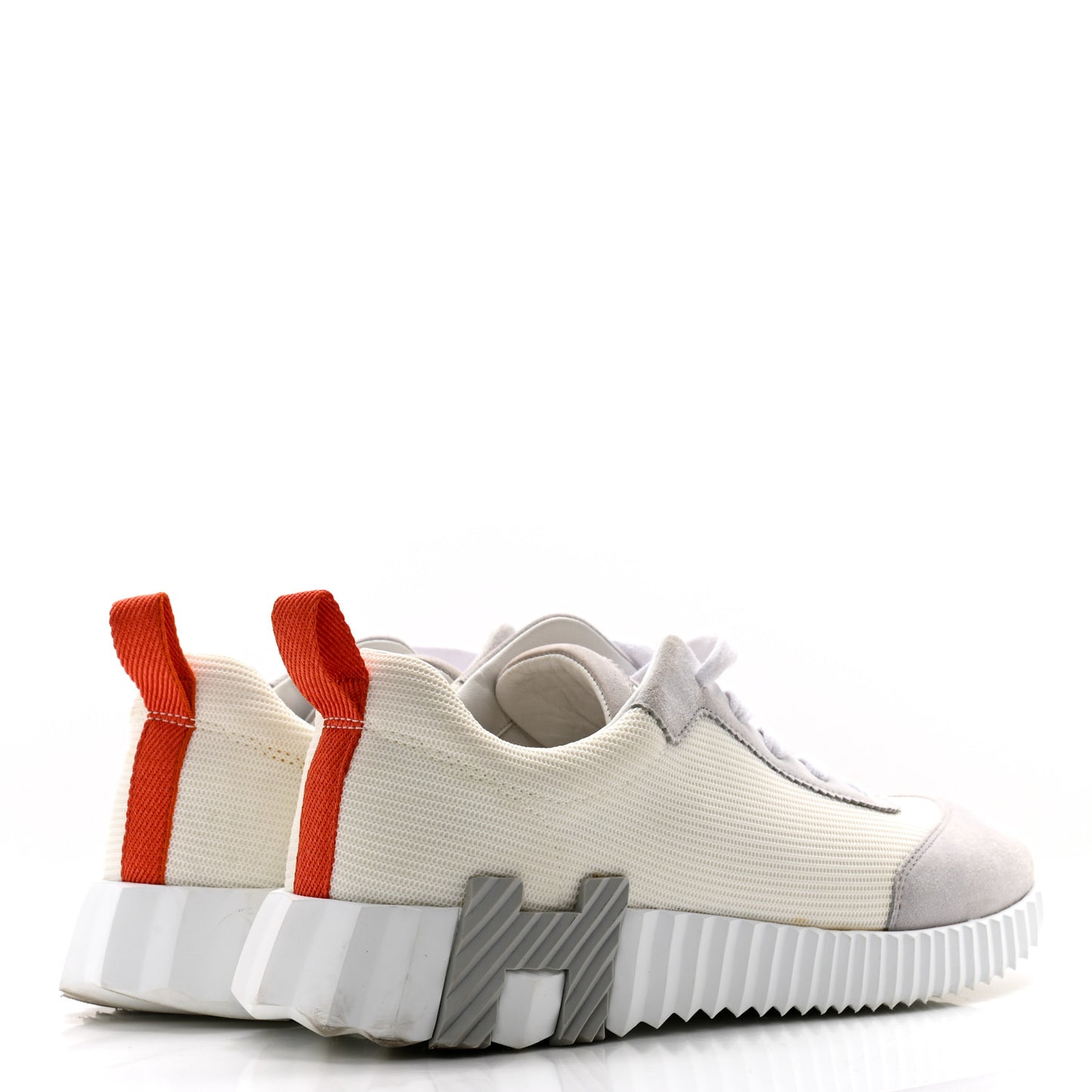 Technical Canvas Suede Goatskin Bouncing Sneakers 38 White Multicolor