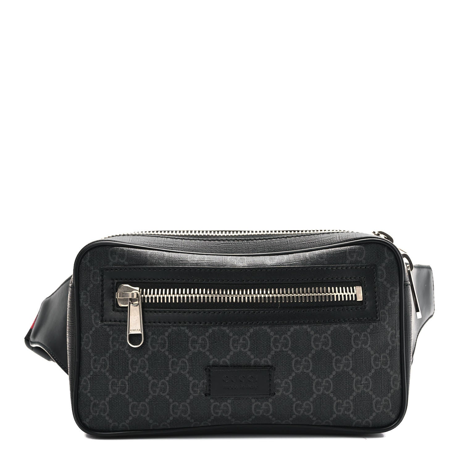Gucci Soft GG Supreme Monogram Web Belt Bag Black Grey 1 of 9