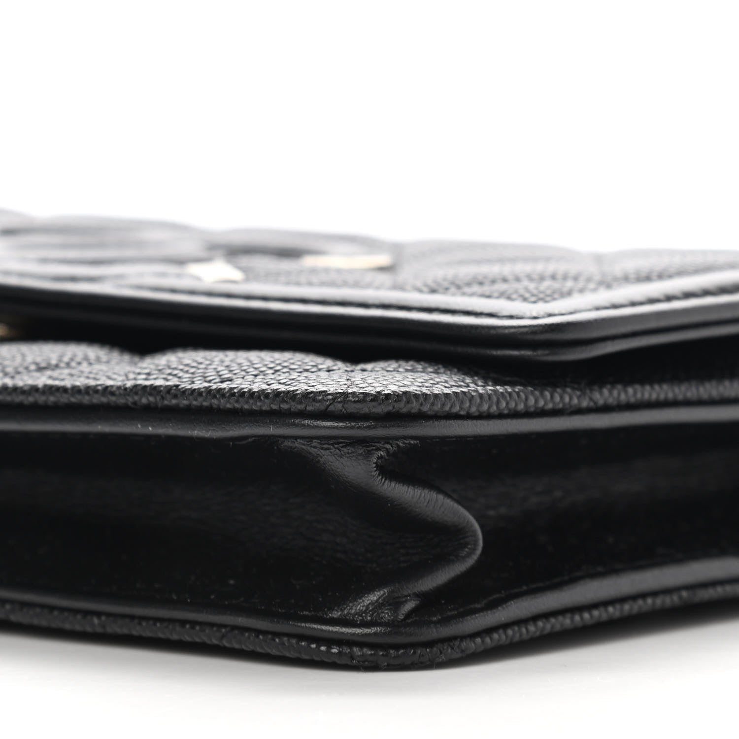 Chanel Caviar Quilted CC Filigree Wallet On Chain WOC Black 11 of 11
