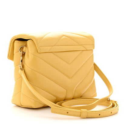 Saint Laurent Calfskin Y Quilted Monogram Toy Loulou Crossbody Bag Sunflower 3 of 11