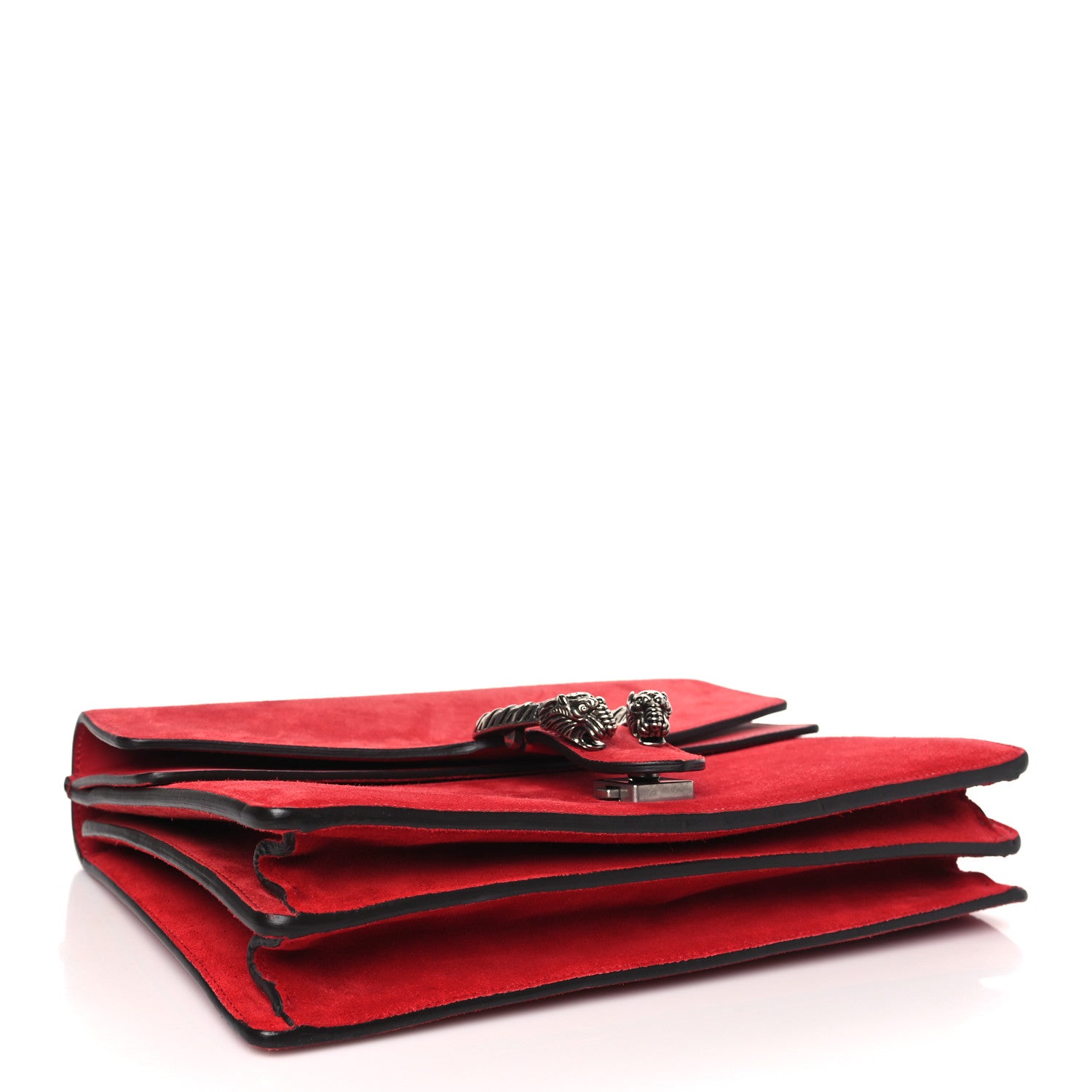 Gucci Suede Vitello Velvet Medium Dionysus Shoulder Bag Vulcanic Red 4 of 10