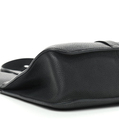 Hermes Taurillon Clemence Halzan 31 GM Black 10 of 14