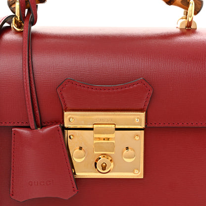 Gucci Azalea Calfskin Small Padlock Bamboo Shoulder Bag Romantic Cerise 8 of 12