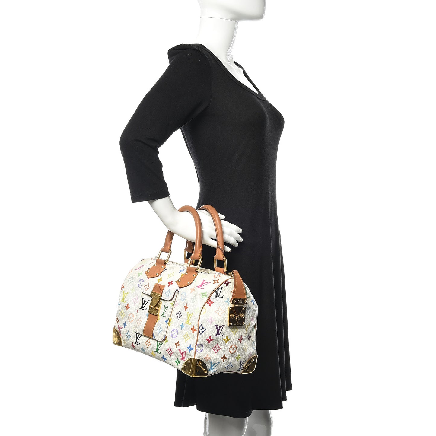 Monogram Multicolor Speedy 30 White