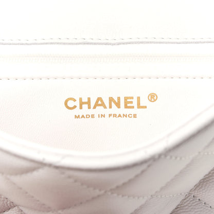 Chanel Caviar Quilted Medium Sweet Classic Flap White 6 of 9