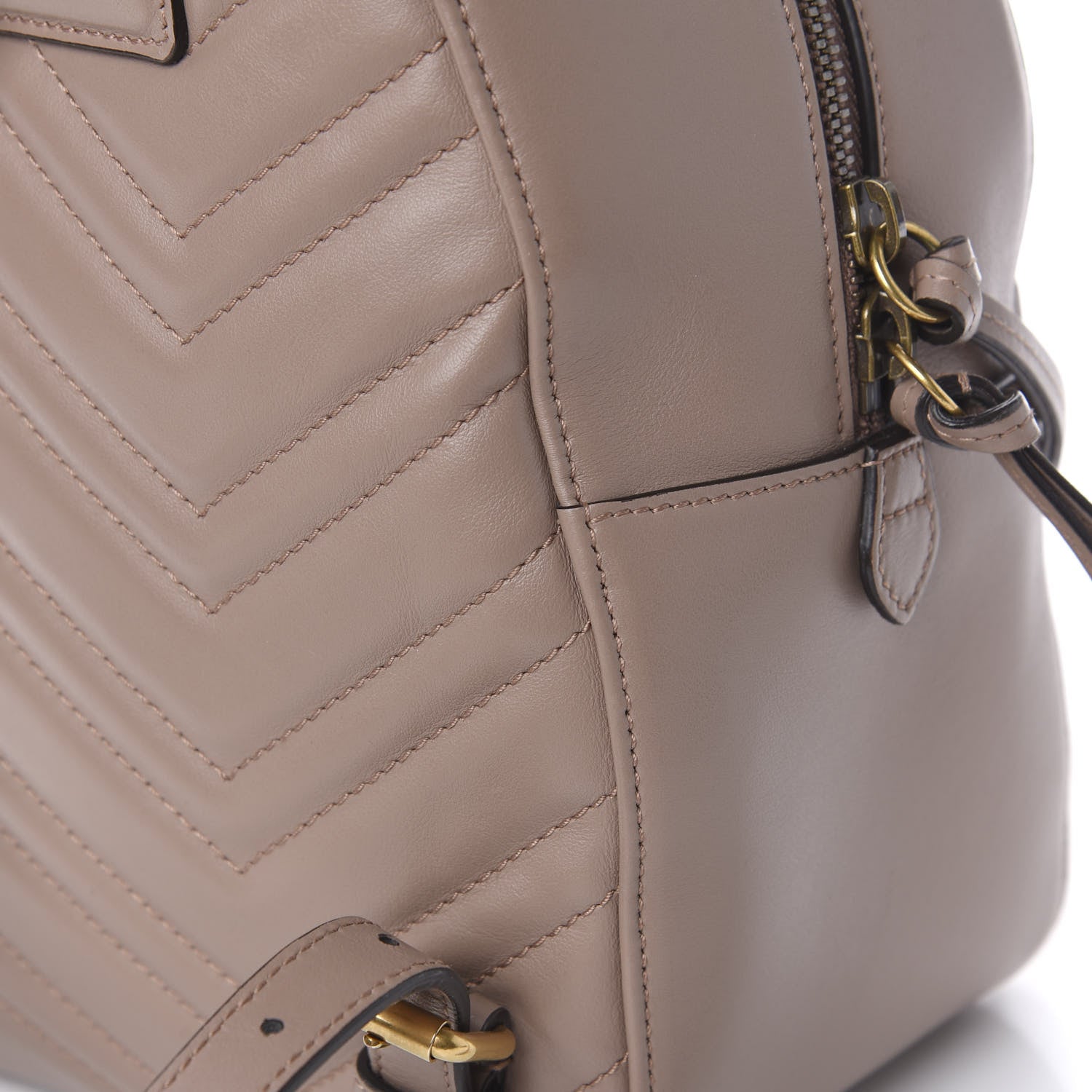 Gucci Calfskin Matelasse GG Marmont Dome Backpack Porcelain Rose 8 of 12