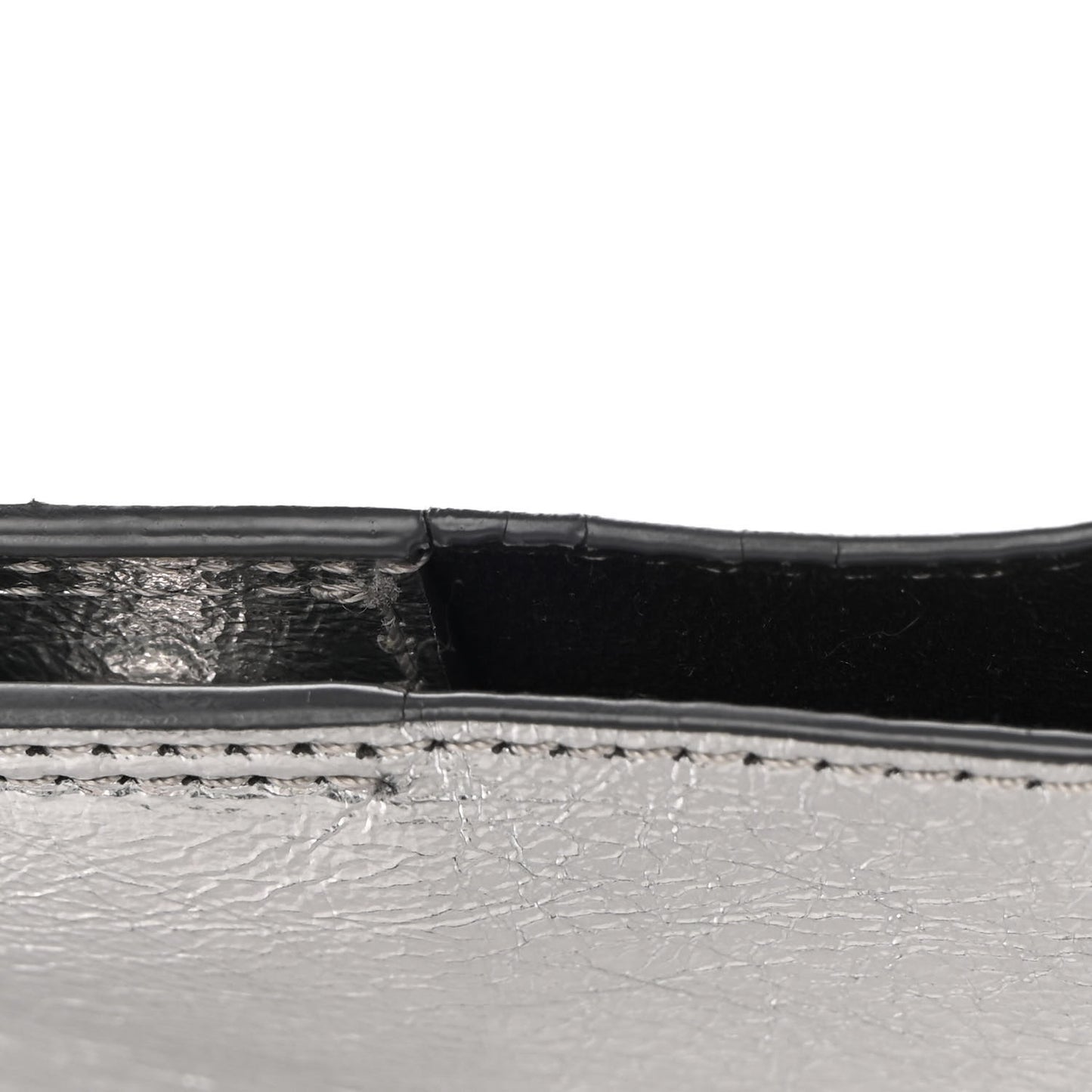 Metallic Eco Alter Nappa Embroidered Logo Stonewall Crossbody Bag Silver