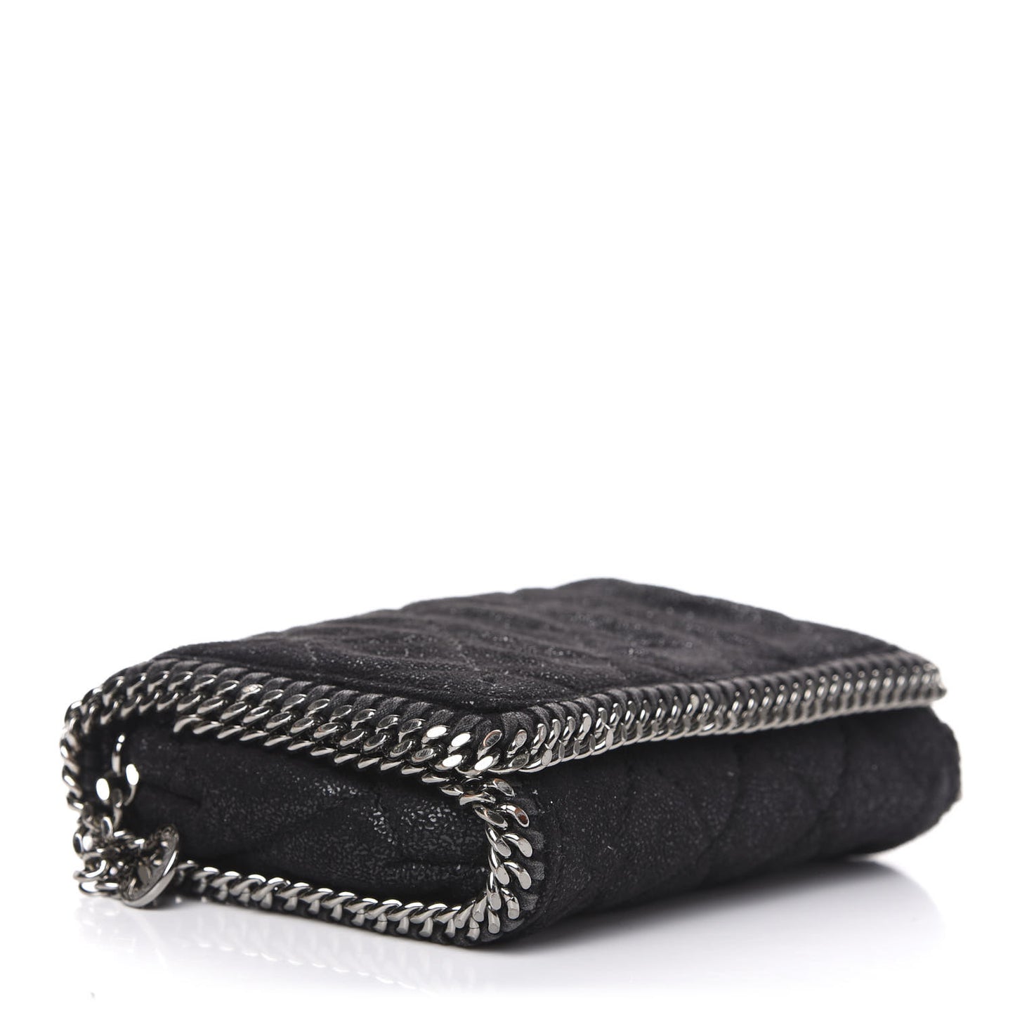 Shaggy Deer Quilted Falabella Crossbody Bag Black