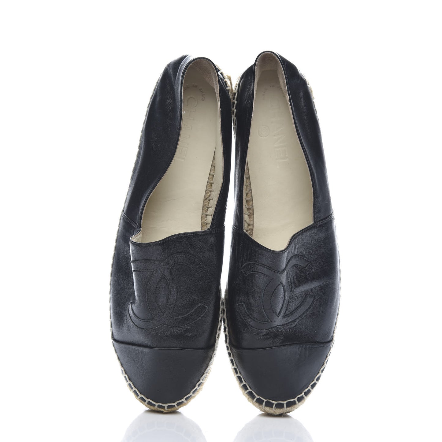Lambskin CC Espadrilles 41 Black
