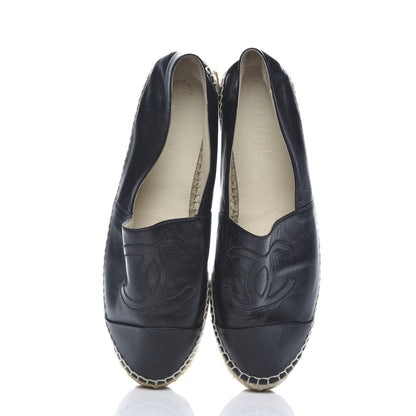 Chanel Lambskin CC Espadrilles 41 Black 5 of 12
