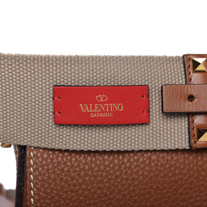 Valentino Garavani Pebbled Calfskin Small VRing Shoulder Bag Saddle Brown 11 of 11