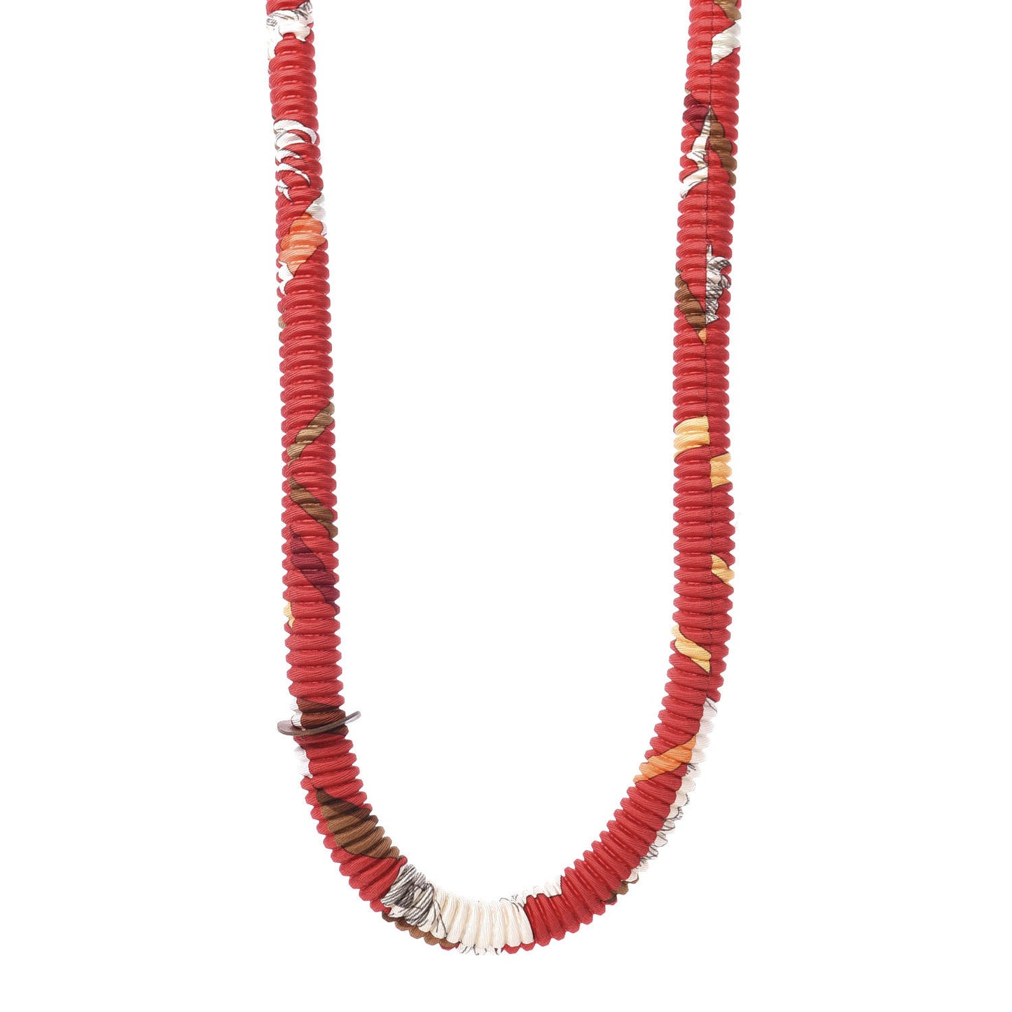 Silk Collier Plisse En Soie Petit H Pleated Necklace