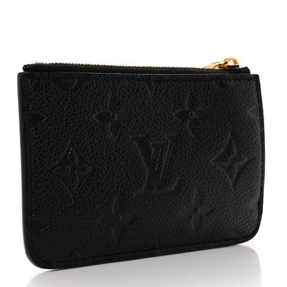 Louis Vuitton Empreinte Monogram Zipped Romy Card Holder Black 3 of 7