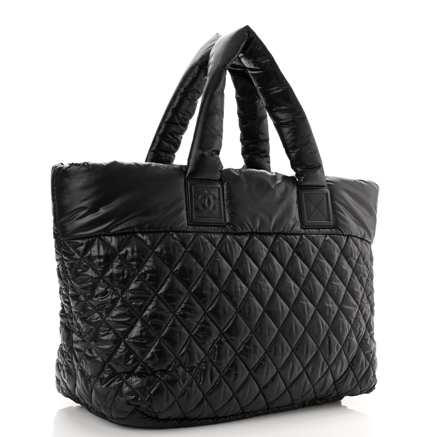 Chanel Nylon Quilted Large Coco Cocoon Tote Black 3 of 10