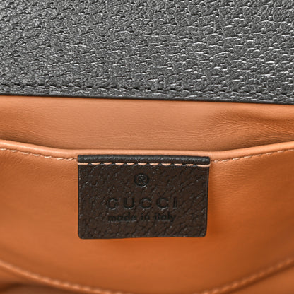 Gucci Textured Dollar Calfskin Berry Print Small Padlock Shoulder Bag Black Light Copper 6 of 10