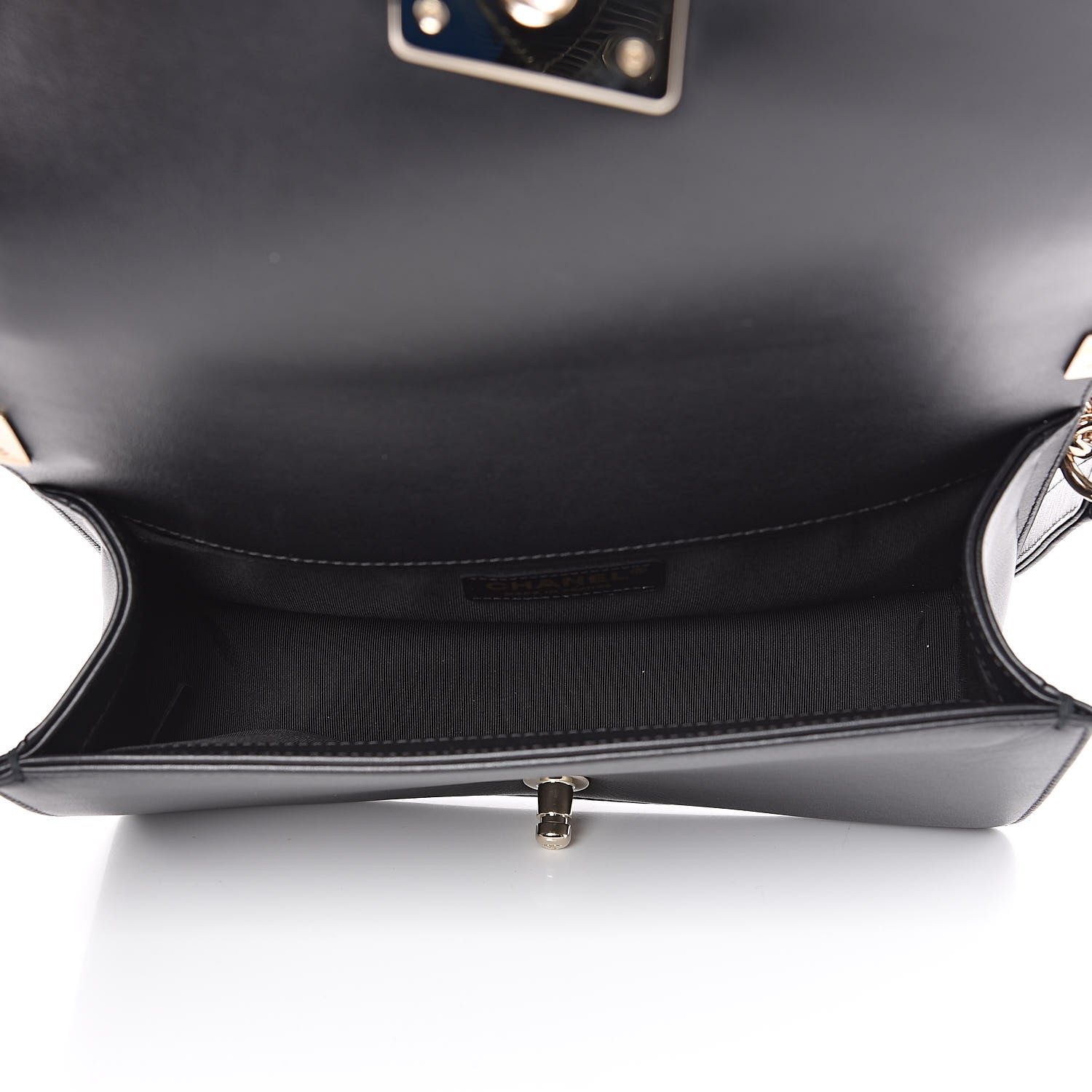 Chanel Calfskin Pearl Medium Chanel Pearls Boy Flap Black 5 of 9
