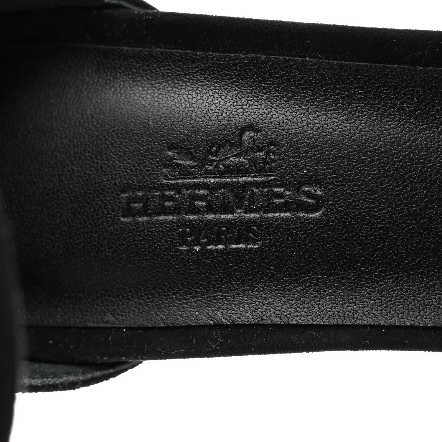 Hermes Suede Goatskin Glam 105 Sandals 37 Black 7 of 9