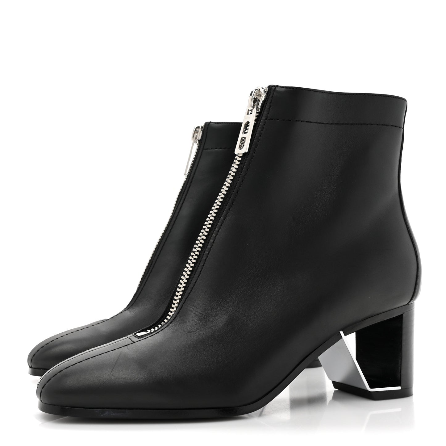 Calfskin Becky Ankle Boots 37.5 Black