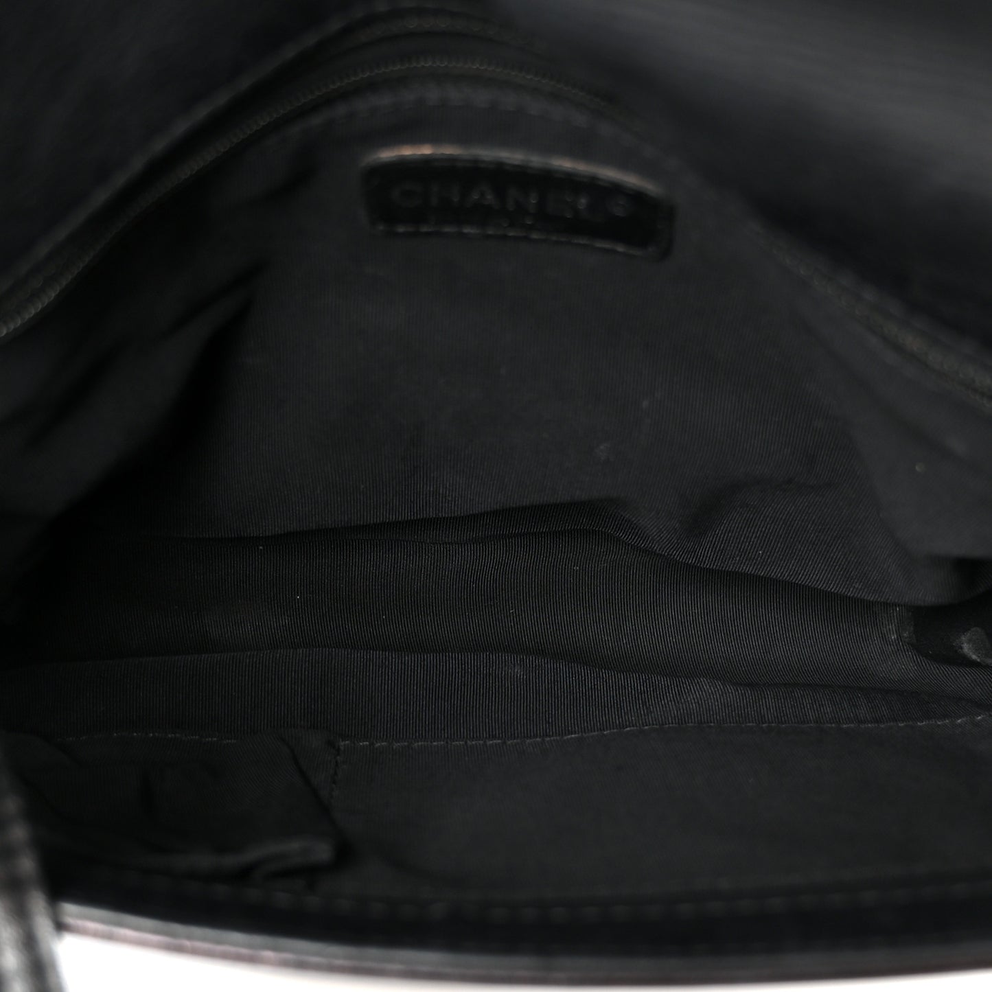 Calfskin Quilted Double Stitch New Medium Boy Flap Black