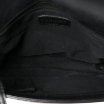 Chanel Calfskin Quilted Double Stitch New Medium Boy Flap Black 4 of 9