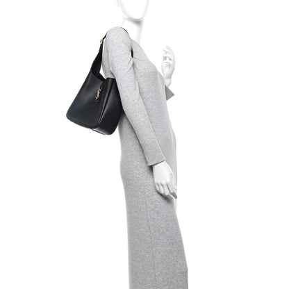 Saint Laurent Smooth Calfskin Small Le 5 A 7 Soft Hobo Black 2 of 10