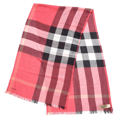 Burberry Silk Cashmere Half Mega Check Scarf Bright Rose 3 of 5