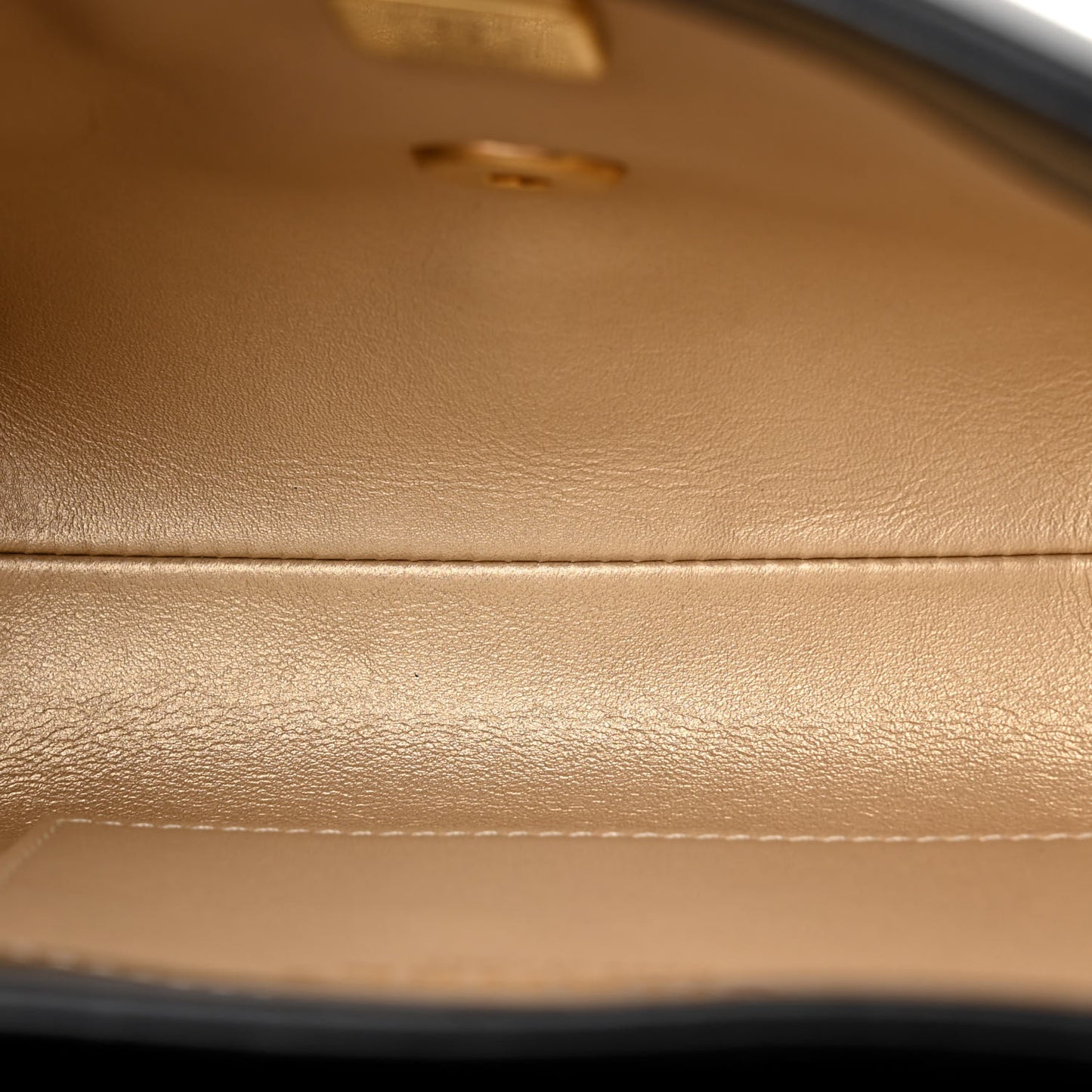 Lambskin Quilted Mini CC Crystal Logo Chain Flap Black