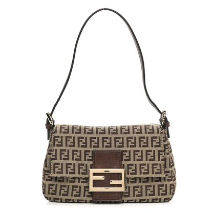Fendi Zucchino Vitello Mini Mama Baguette Mogano Panna Bruciato 1 of 12