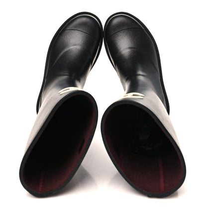 Chanel Caoutchouk CC High Boots 37 Black 2 of 9