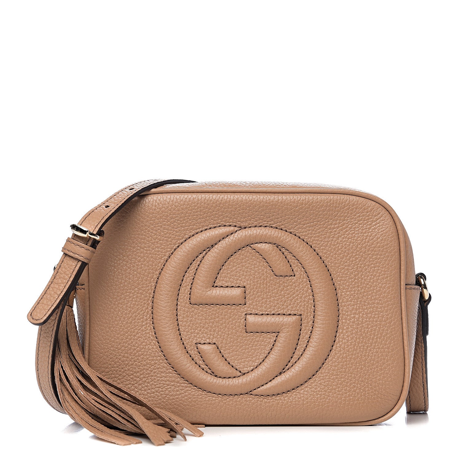 Gucci Pebbled Calfskin Small Soho Disco Bag Rose Beige 1 of 9