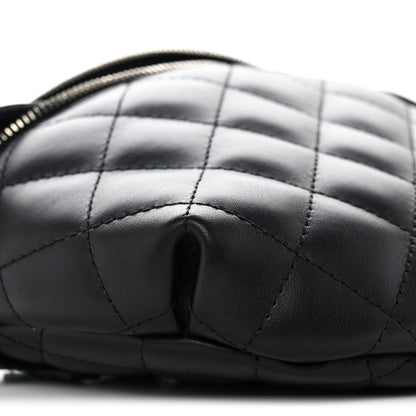 Chanel Calfskin Quilted Uniform Waist Belt Bag Black 9 of 10