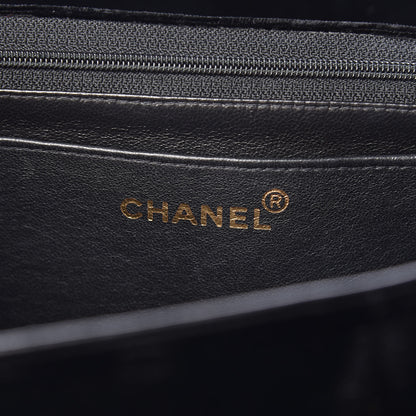 Chanel Velvet Vertical Quilted Jumbo Single Flap Black 7 of 13